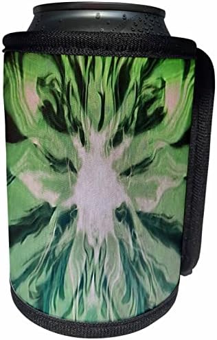 3dRose Абстрактно Изкуство Зъбни Гребен В Зелено-черен цвят - за Опаковане на бутилки-охладители (cc-361103-1)