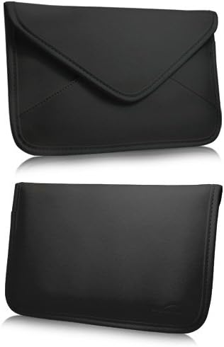Калъф BoxWave, който е Съвместим с Huawei Honor 8X Max (Case by BoxWave) - Луксозни Кожена чанта-месинджър, дизайн своята практика-плик от изкуствена кожа за Huawei Honor 8X Max - Черно jet black