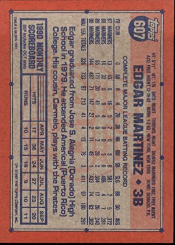 1991 Topps 607 Едгар Мартинес Ню Йорк-MT Mariners