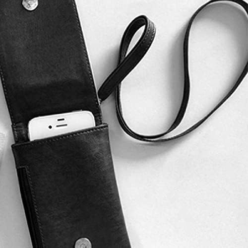 Палец Насърчава Черно Честит Модел на Телефона в Чантата си Портфейл Окачен Мобилен Калъф Черен Джоба