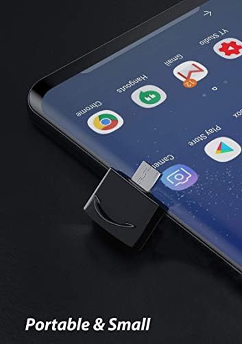 USB Адаптер C за свързване към USB конектора (2 опаковки), съвместим с Samsung Galaxy S20 + 5G за OTG със зарядно устройство Type-C. Използвайте с устройства разширения, като например клавиатура, мишка, zip, геймпад,