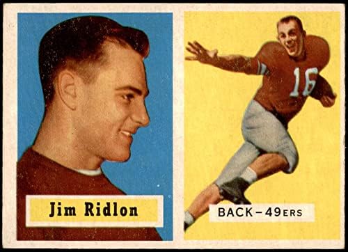 1957 Topps 139 Джим Ридлон Сан Франциско 49ерс (Футболна карта) БИВШ 49ерс Syracuse