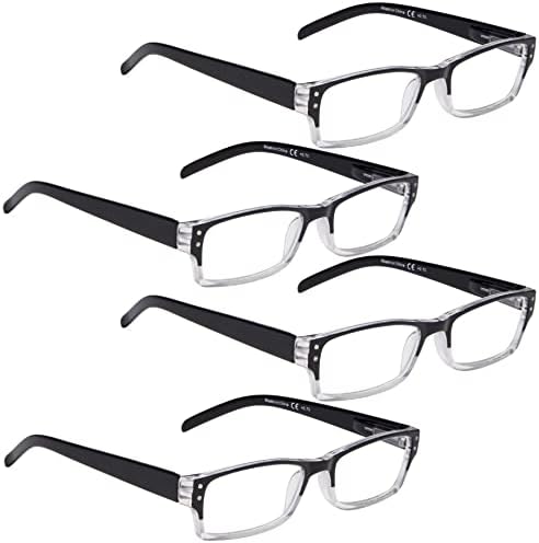 LUR 3 опаковки очила за четене в полукръгла рамка + 4 опаковки класически очила за четене (само 7 двойки ридеров + 0,75)