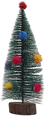 XUnion FPJH66 Коледна Мини Коледно Дърво за Украса на Работния Плот САМ Игольчатая Елха Коледна Украса Бял Кедър Малък Коледен ТРЕ