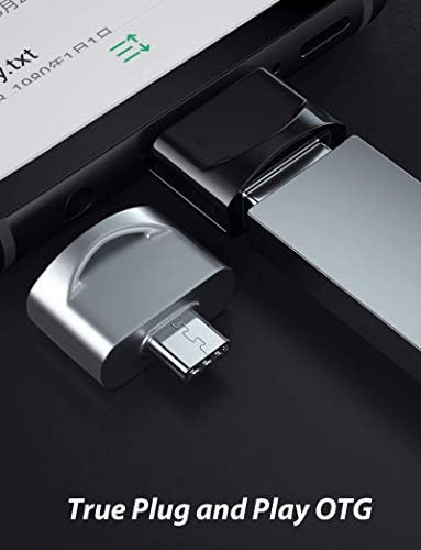 Адаптер Tek Styz C USB за свързване към USB конектора (2 опаковки), съвместим с Samsung SM-T547 за OTG със зарядно устройство Type-C. Използвайте с устройства разширения, като например клавиатура, мишка, Zip, геймпад,