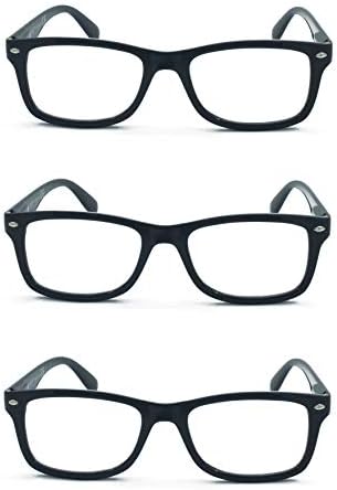 Очила за четене в винтажной пластмасови рамки с ефект на уголемяване на очите, на 3 опаковки, цветни