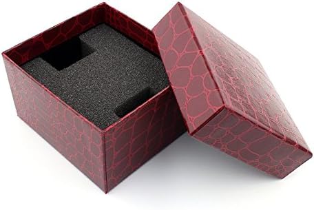 Ковчег за Бижута Обеци Траен Подарък Подарък Кутия Калъф за Гривни, Бижута Кутия За Часовници (Червен, Един размер)