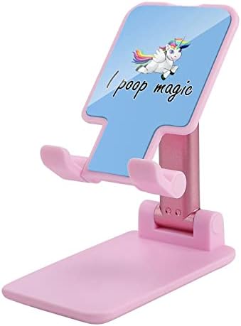 Unicorn I Акане Магическа Поставка за Мобилен телефон за Маса Сгъваема Притежателя на Телефона С Регулируем Ъгъл на Наклона на Височината На Здрава Поставка в Розово Стил