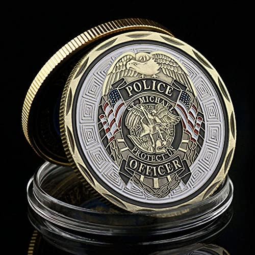 Полицейска монета Офицер Мед Позлатени Подарък Светец-Покровител на правоохранителните органи за Събиране на Подаръци Подарък Възпоменателна монета