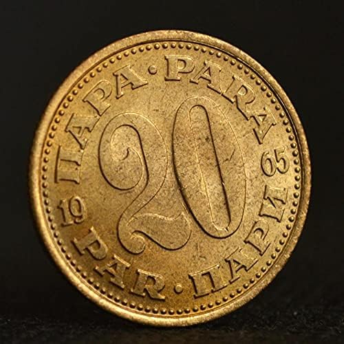 Югославска монета от 20 Пала 1965 км45 Европейска монета 23,2 мм