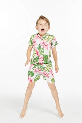 Подходяща Семейна Хавайски облекло Luau за Мъже и Жени За Момичета и Момчета в цветове на Лотос и Орхидея