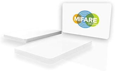 NXP MIFARE DESFire EV2 4K 13,56 Mhz Празни Бели карти ISO PVC, ISO14443A, Гланцово покритие (100)