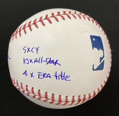 Ранди Джонсън подписа статистика на Автографи бейсболистов RDM Expo Mariners С Надписи JSA - Бейзболни топки с автографи