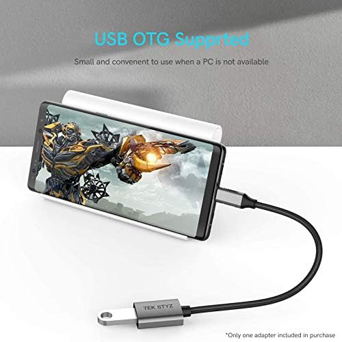 Адаптер Tek Styz USB-C USB 3.0 е обратно Съвместим с вашия конвертером Realme GT2 OTG Pro Type-C/PD Male USB 3.0 Female. (5 gbps)