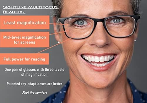 Sightline 6014 Лилаво многофокусные очила за четене с прогресивно капацитет от висококачествена ацетатна рамки и лещи с AR покритие