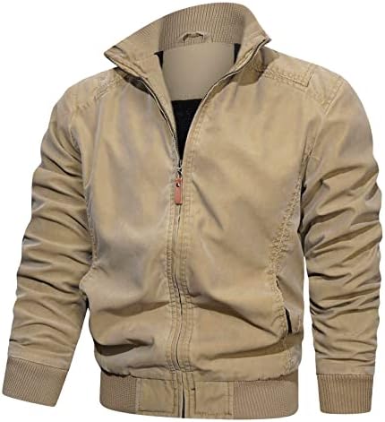 Яке за мъже, мъжка мода проста однотонная мека яке с джоб, жилетка, яке с цип, улични пешеходни палто