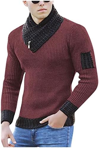 Ymosrh Мъжки Пуловер Вязаный Пуловер С Качулка Топ Тънък Пуловер Копчета Oversize Пуловер за Мъже Зима