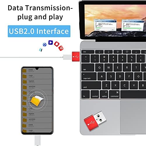 Адаптер за Estone Technology UR-100 (адаптер от BoxWave) - Устройство за превключване на порта USB-A-C (5 бр.), USB Type-C OTG USB-A Преобразува данни за таксуване за Estone Technology UR-100 - Сребрист мета?