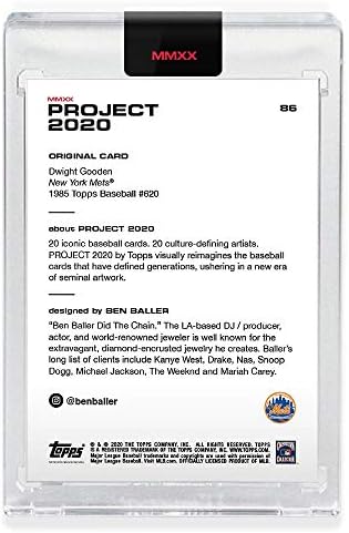 Бейзболна картичка Topps Project 2020 86 1985 Дуайт Гуудън от Бен Баллера