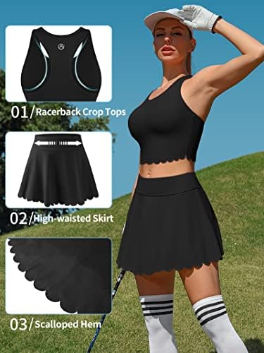 Женски тенис рокли ATTRACO от 2 теми, на спортно тренировъчно рокля с къси панталони и джобове