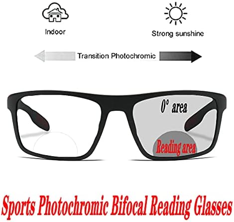 laureles / Мъжки Фотохромичните Бифокални Очила За шофиране, Спортни Очила За Четене, Дамски Слънчеви Очила С Квадратни Прехода
