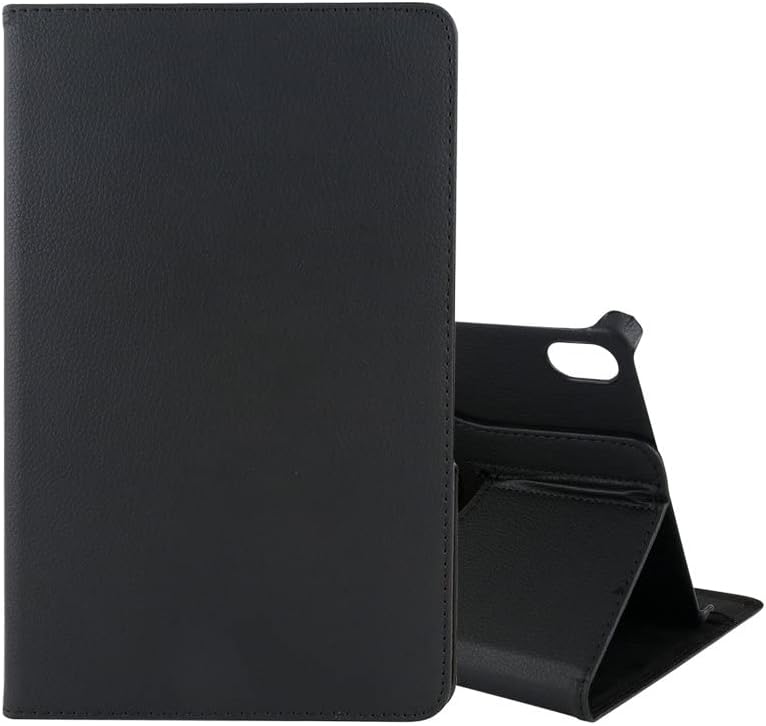 Готин калъф за Lenovo Tab P11 /P11 Plus от гладка Изкуствена кожа с Черен цвят (11 см)
