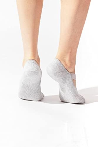 Невидими Чорапи За Възрастни Йога 4 Двойки Нескользящих Чорапи С Захватами Памучни Чорапи За Танци Barre Ballet