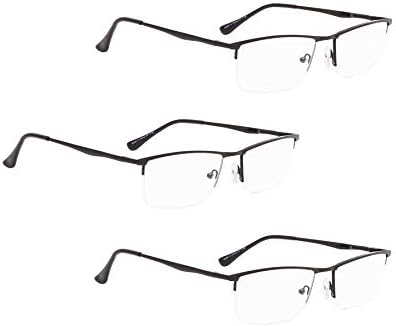 LUR 3 опаковки очила за четене в полукръгла рамка + 4 опаковки класически очила за четене (само 7 двойки ридеров + 2,75)