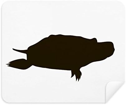 Черна Костенурка Изображение на Животното Плат За Почистване на Екрана за Пречистване на 2 елемента Замшевой Тъкан
