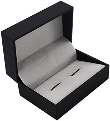 TOTOU 1 бр. Черна Кутия за копчета за ръкавели, Подарък Калъф За съхранение, Кутия за Белезници, Златар Пластмасова Специална Хартиена кутия (Цвят: черен, размер: 7.5 * 5 * 3.8 см)