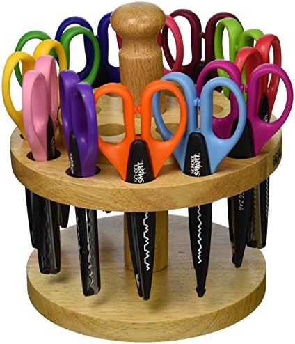 Училищните ножици Smart за рязане на хартия, 6-1 /2 x 2-1 / 2 инча, Различни цветове, Набор от 12