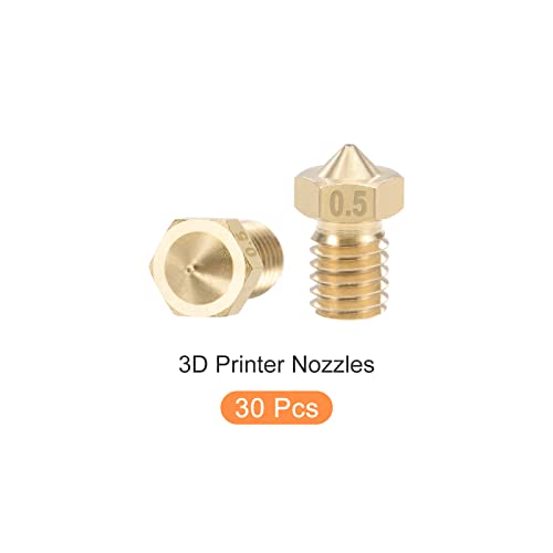 Дюза за 3D-принтер METALLIXITY (M6x0,5 мм) 30 бр., Екструдер с Месингови Дюзи - за 3D-принтер V5 V6