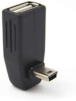 Авто Аудиоадаптер тип USB Type A конектор Mini USB OTG под ъгъл 90
