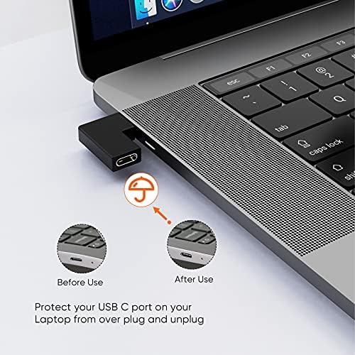 Кабелен Адаптер USB C между мъжете и жените (3A / 10G), с десния и в левия ъгъл на наклон 90 градуса USB 3.1 Type C между мъжете и жените за MacBook Pro, Surface Book 2, Galaxy S22 / S10 / S9/S9