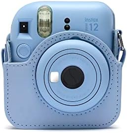 Фотоапарат непосредствена печат Fujifilm Instax Mini 12 + калъф за фотоапарат - пастельно-син