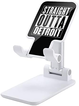 Straight Outta Detroit Регулируема Поставка за Мобилен Телефон Сгъваеми Преносими стойка за Таблети за Офис Пътуване Селска Къща Стил В Бяло