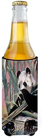 Carolin's Treasures JMK1190MUK Giant Panda Ultra Шушу за Тънки кутии, Калъф за охлаждане на Консерви, Може да се Пере В кола, Калъф за напитки, Сгъване, Втулка, Държач за напитки,